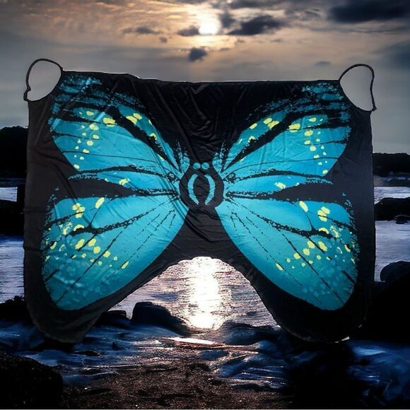 Butterfly Wrap Around Dress l MIDI l Adjustable straps l XL l NWOT - Picture 1 of 9